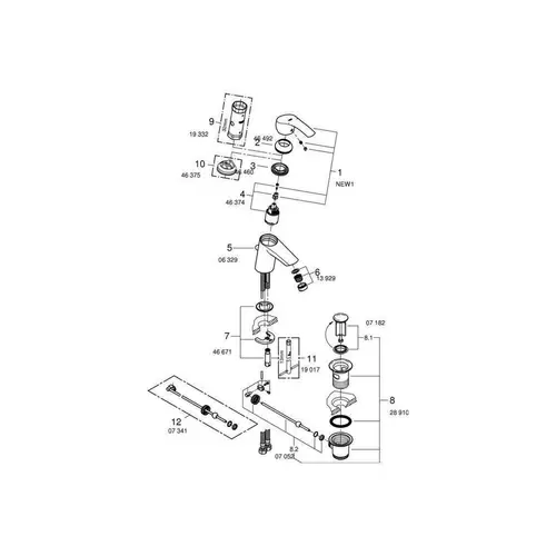 GROHE Einhand-Waschtischbatterie EUROSMART S-Size chr chrom GROHE Einhand-Waschtischbatterie EUROSMART S-Size chr chrom