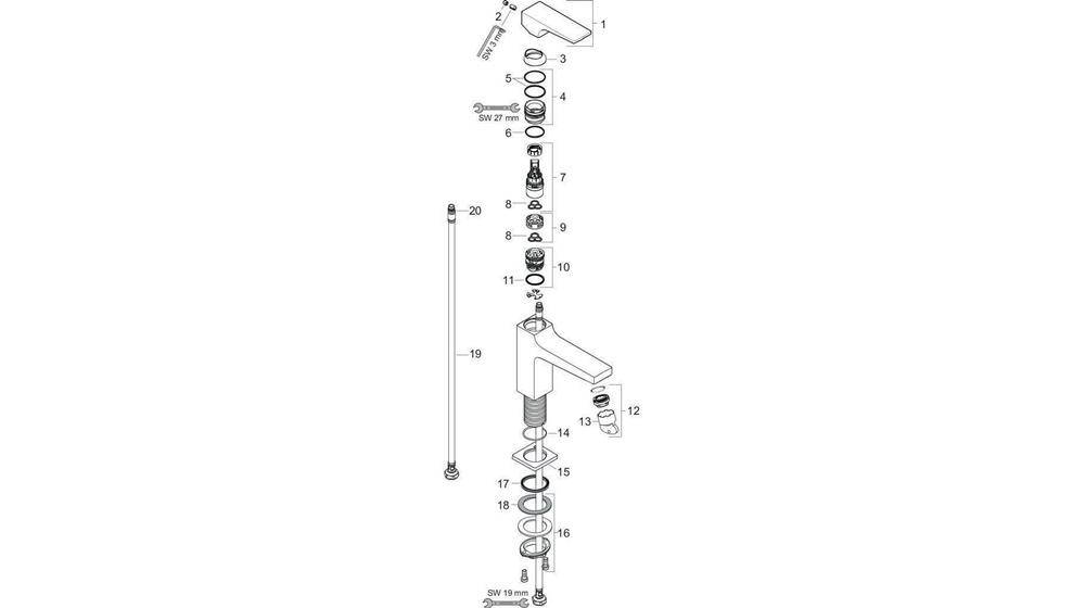 hansgrohe HG EH-WT-MI METROPOL 110 CoolStart m Push Open Ablgrt G