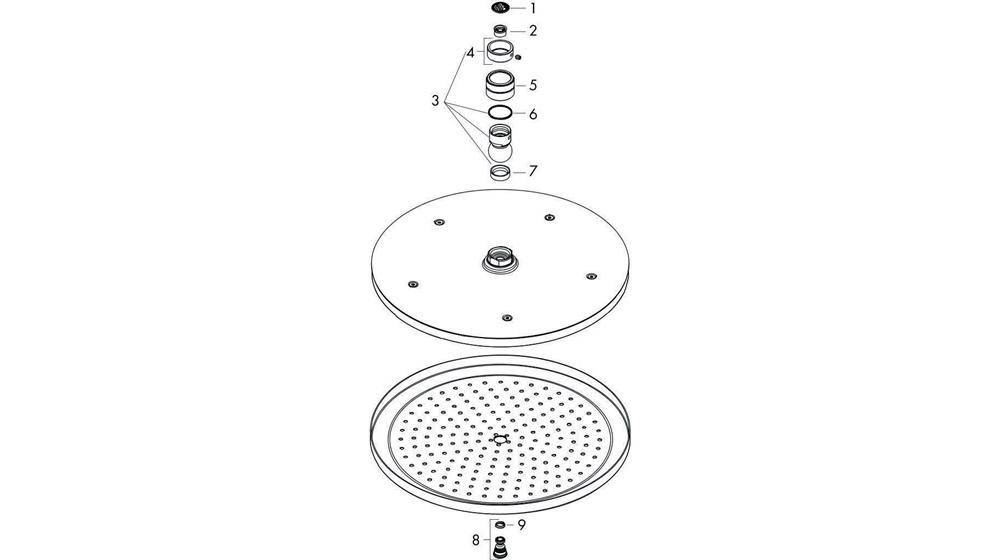 hansgrohe HG Kopfbrause CROMA 280 AIR 1JET DN 15 EcoSmart 9 l/min