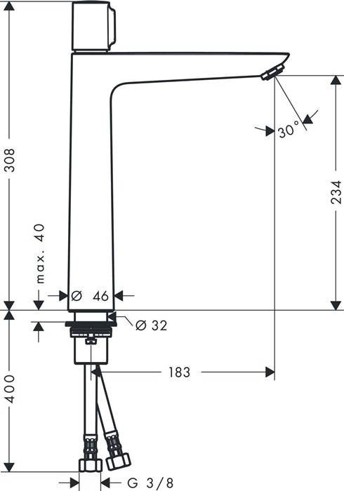 hansgrohe HG EH-WT-MI 240 TALIS E Select DN 15 ohne Ablaufgarnitur