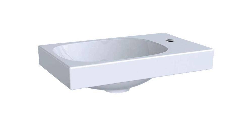 Geberit Handwaschbecken ACANTO 400x250mm m HL rechts ohne Überlauf