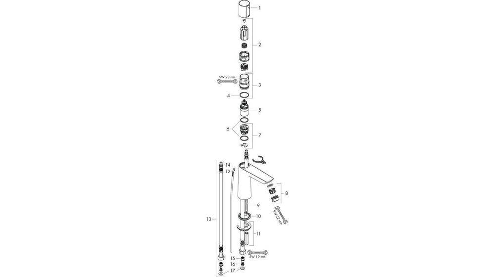 hansgrohe HG EH-WT-MI 110 TALIS E Select DN 15 mit Ablaufgarnitur G 1