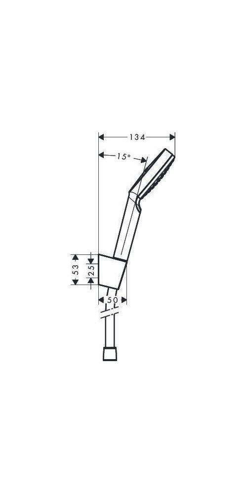 hansgrohe HG Brauseset CROMETTA 1JET Porter Set 1,25 m EcoSm 9 l/m