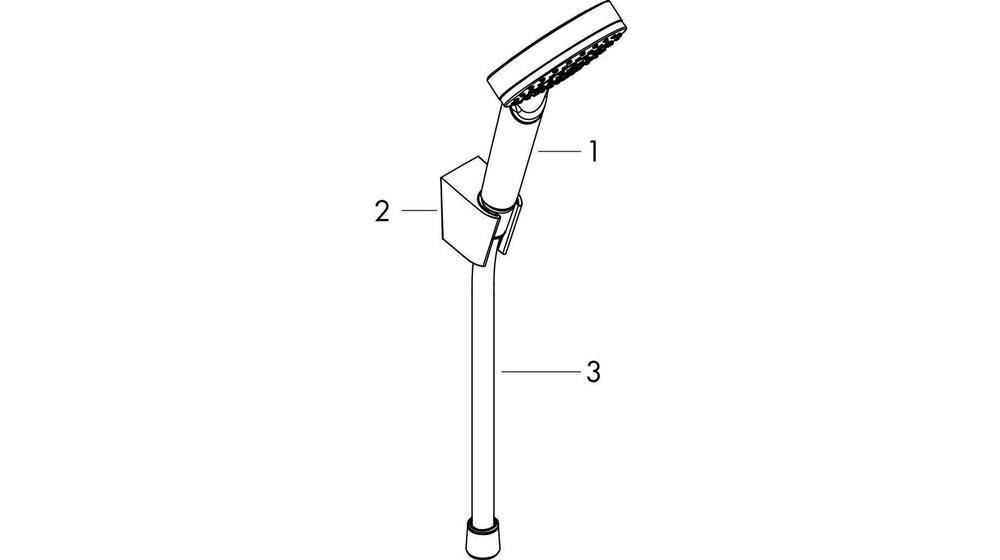 hansgrohe HG Brauseset CROMETTA 1JET Porter Set 1,25 m EcoSm 9 l/m