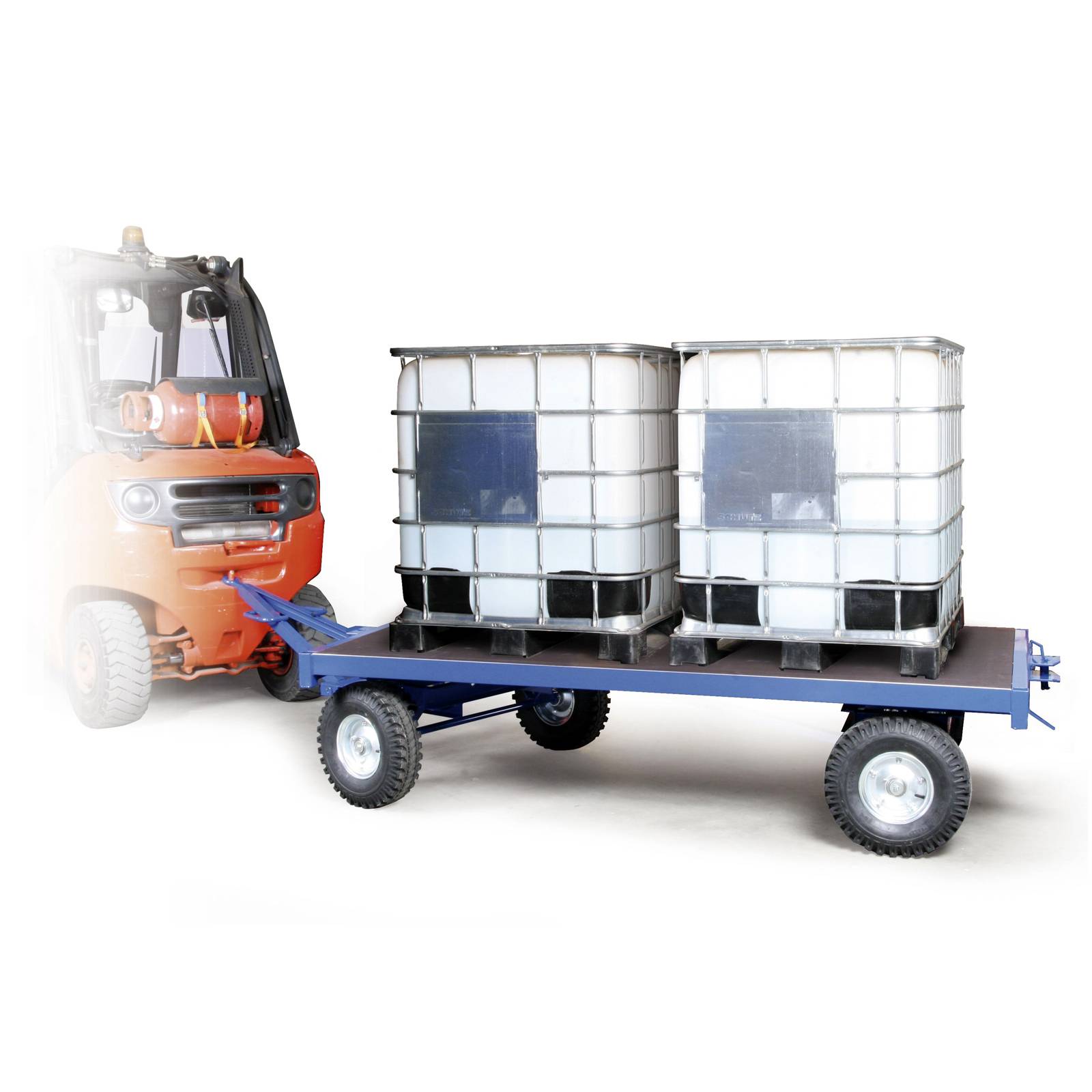 Protaurus Industrie-Anhänger mit Kugellenkkranz 2t Traglast Vollgummi 3000x1500mm