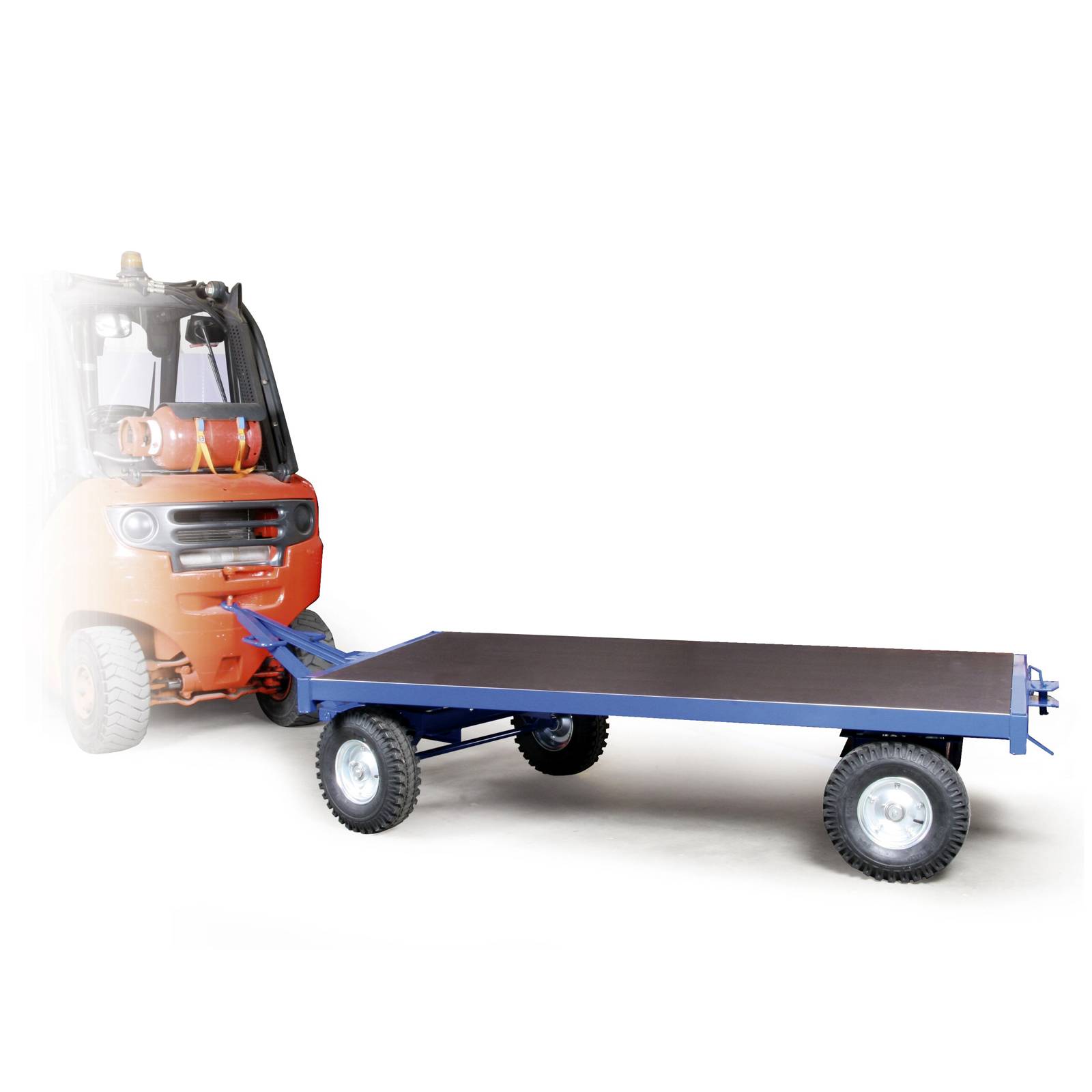 Protaurus Industrie-Anhänger mit Kugellenkkranz 2t Traglast Vollgummi 3000x1500mm