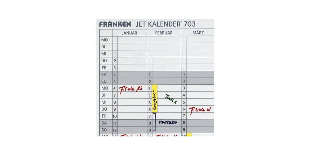 FRANKEN Datumstreifen 14 x 42 cm (B x H) 1-31 JK703 transparent 12