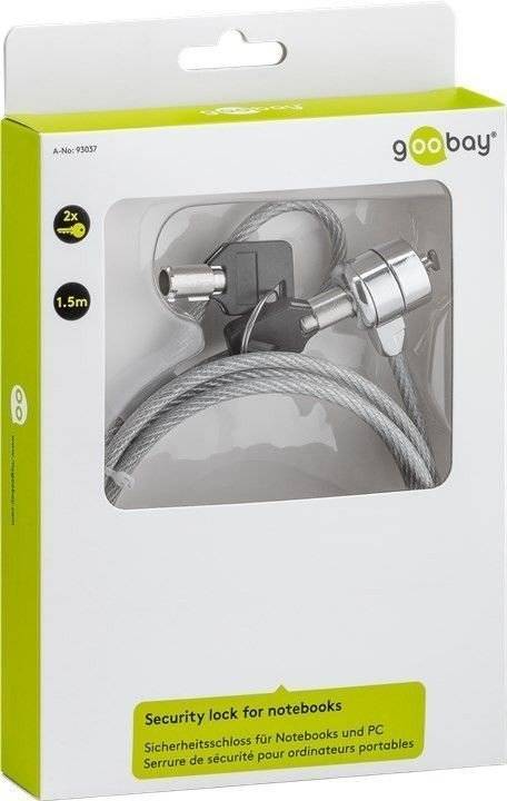 Sicherheitsschloss für Notebooks und PC Stahlkabel mit Schloss, inkl. 2 schlüssel, sichert Ihr Notebook gegen Diebstahl!