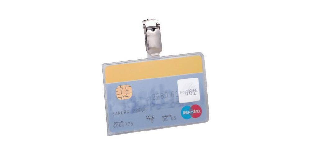 DURABLE Ausweishalter 87 x 54 mm (B x H) Hartfolie transparent 25