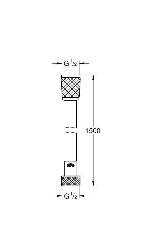 GROHE Brauseschlauch Relexaflex 1500mm chr 1500 mm chrom