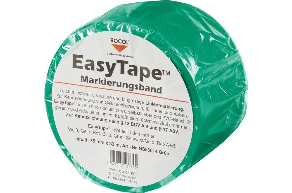 ROCOL Bodenmarkierungsband Easy Tape PVC grün Länge 33 m Breite 75 mm