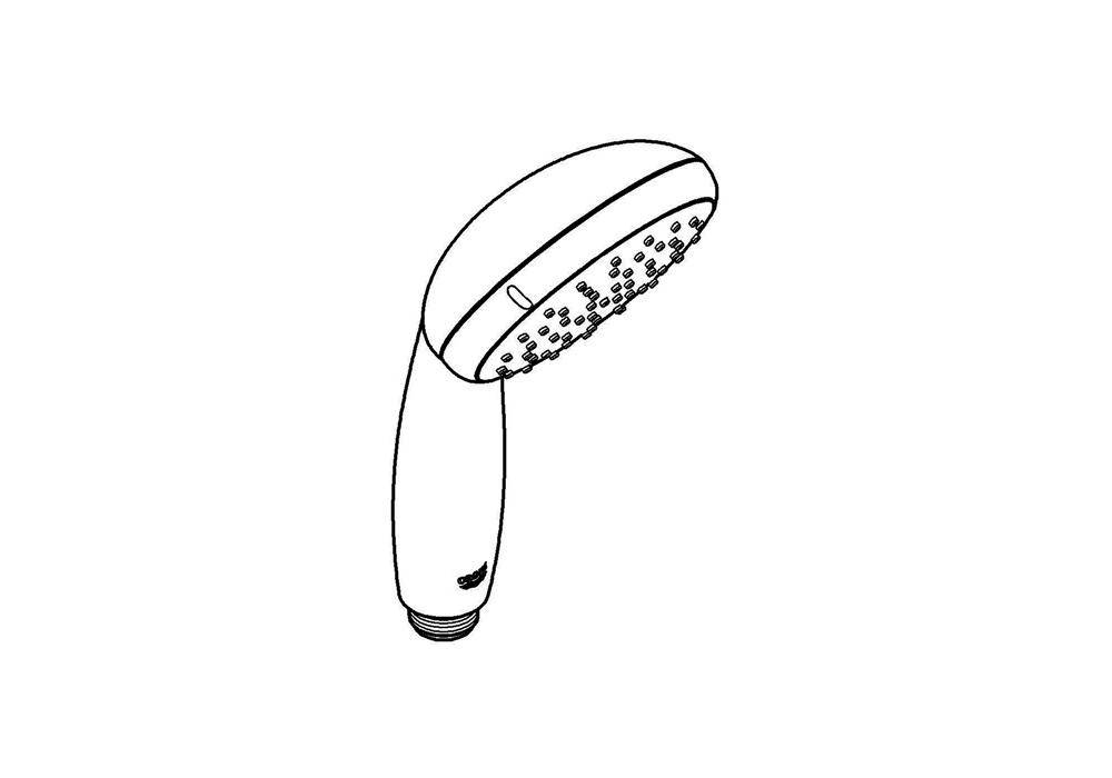 GROHE Handbrause TEMPESTA 100 100mm 2 Strahlart 001 o DF-Begr chrom