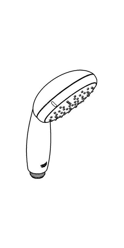 GROHE Handbrause TEMPESTA 100 100mm 2 Strahlart 001 o DF-Begr chrom