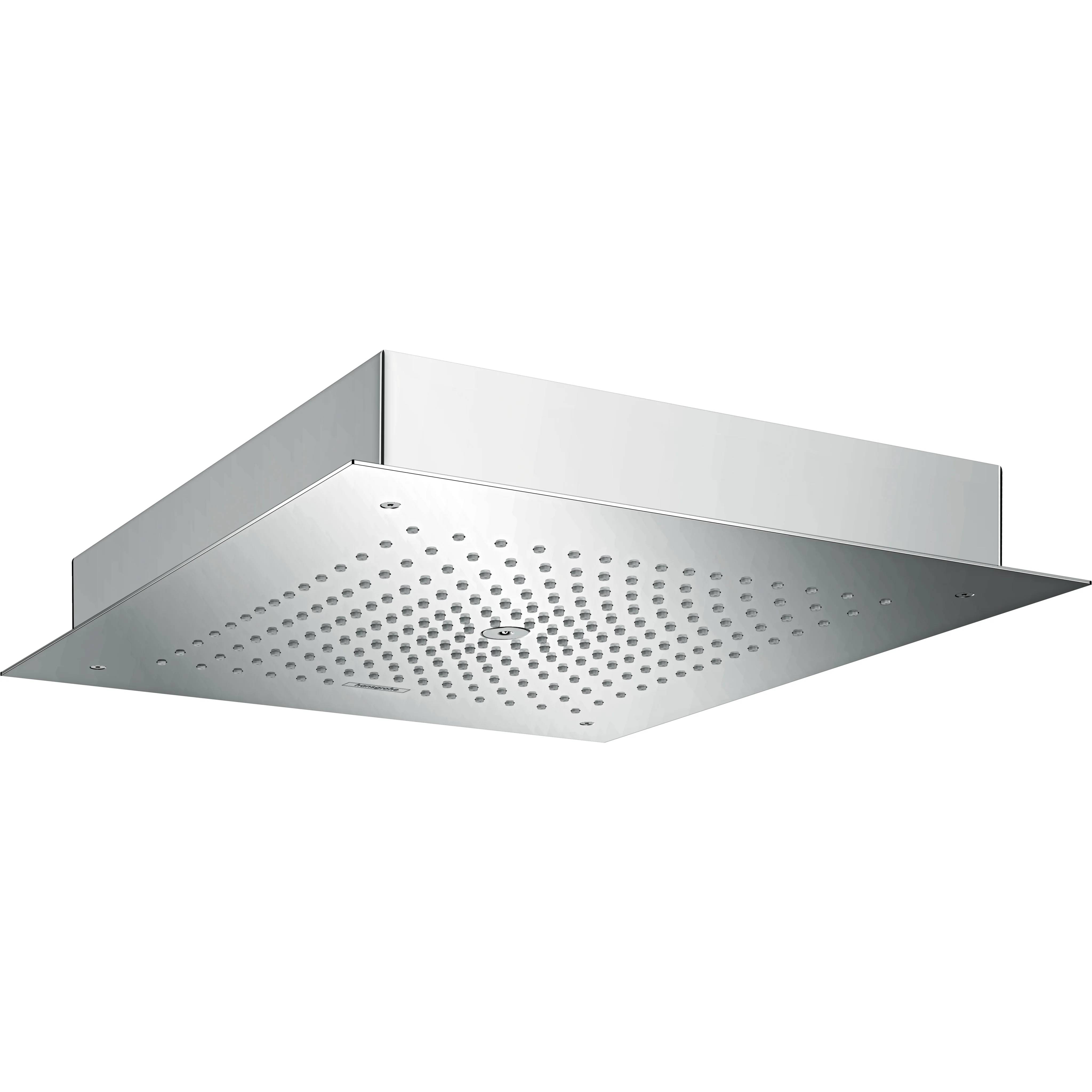 Quadratischer Edelstahl-Regenduschkopf mit perforierten Sprühdüsen