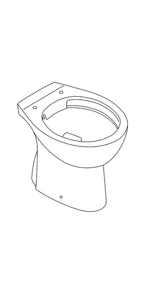 GROHE Stand-Tiefspül-WC Bau Keramik spülrandlos, Abgang senkrecht