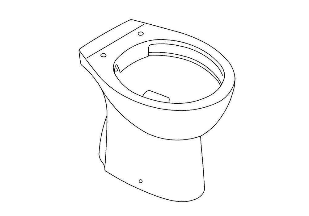 GROHE Stand-Tiefspül-WC Bau Keramik spülrandlos, Abgang senkrecht