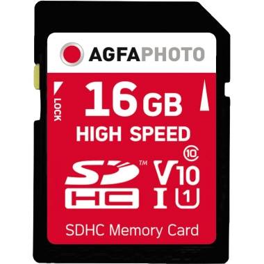 AgfaPhoto Speicherkarte SDHC 10426 High Speed Class 10 UHS-1 16GB