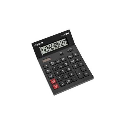 Canon Tischrechner AS-2400, Solar-/ Batteriebetrieb, schwarz