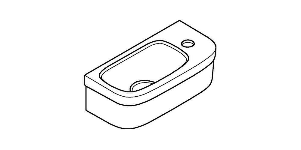 GROHE Handwaschbecken EURO KERAMIK 1 HL m ÜL 370x180mm awe 370 x 180