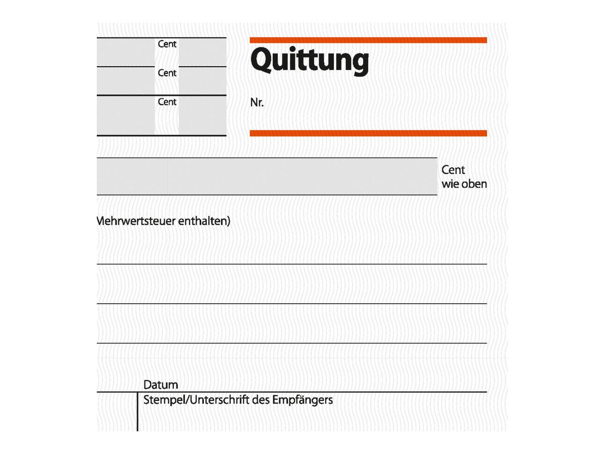 Sigel Quittung - 50 Blatt - A6 - Querformat