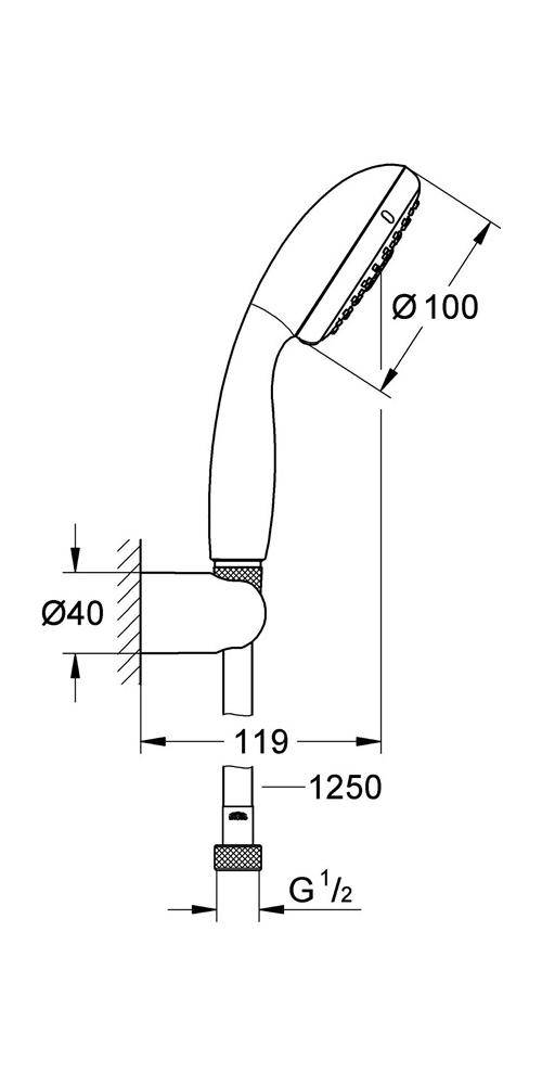 GROHE Wandhalterset TEMPESTA 100 chr chrom