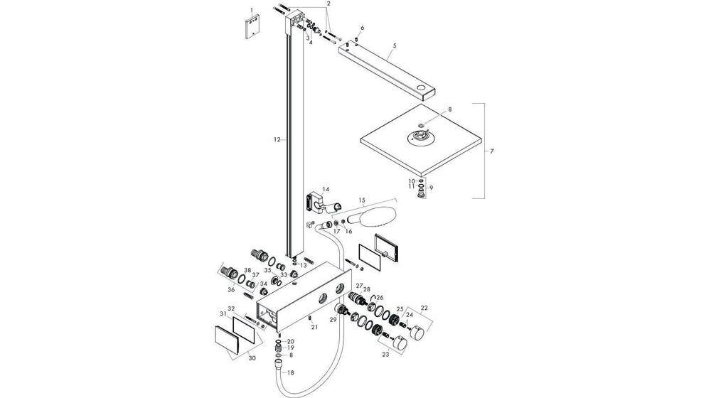 hansgrohe HG Showerpipe Raindance E 300 1jet m ShowerTablet 350 chr 9