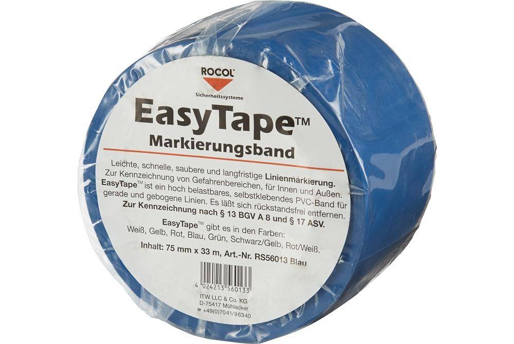 ROCOL Bodenmarkierungsband Easy Tape PVC blau Länge 33 m Breite 75 mm