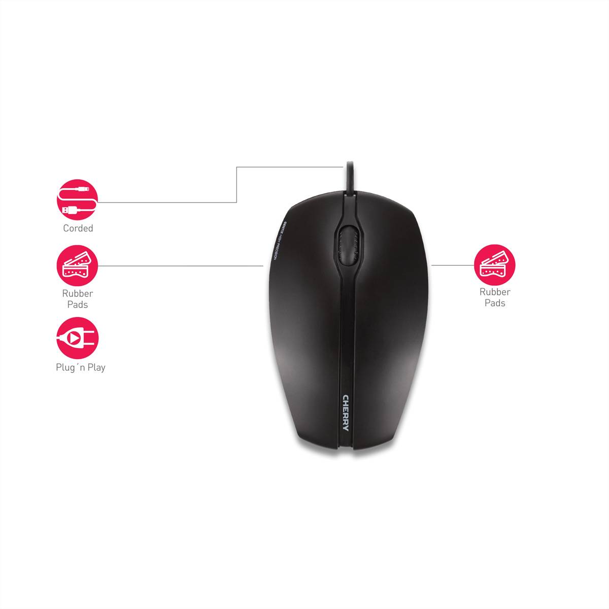 Cherry GENTIX Corded Optical Mouse - Maus