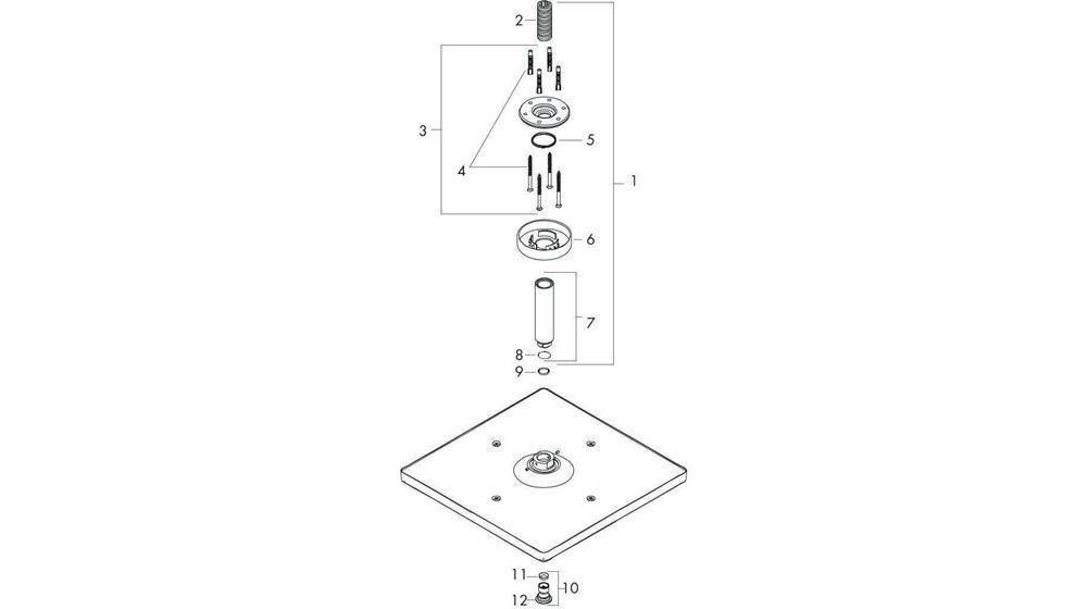 hansgrohe HG Kopfbrause Raindance E 300 1jet 300x300mm chrom 19 l/min
