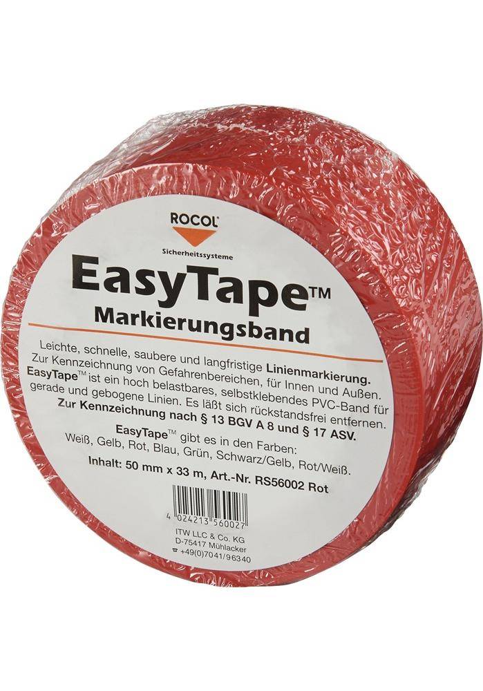 ROCOL Bodenmarkierungsband Easy Tape PVC rot Länge 33 m Breite 50 mm
