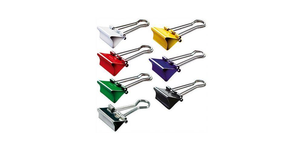 MAUL Foldbackklemmer y® 19mm 7mm Stahl farbig sortiert 12 St./Pack.