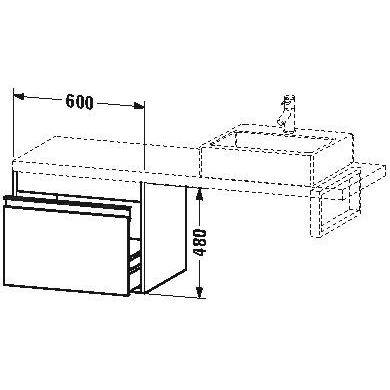 Duravit Konsolenunterschrank KETHO 480x600x480mm eu eiche