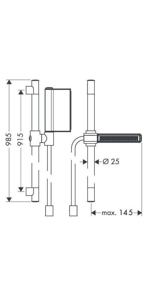 hansgrohe Brauseset AXOR SHOWERSOLUTIONS ONE 2jet chrom