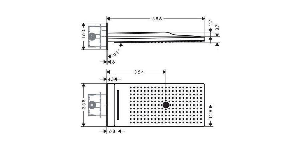 hansgrohe Kopfbr 250/580 3jet AXOR SHOWERSOLUTIONS chrom