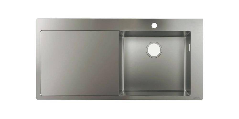 hansgrohe HG Einbauspüle 450 m Abtr. links S715-F450 edelstahl