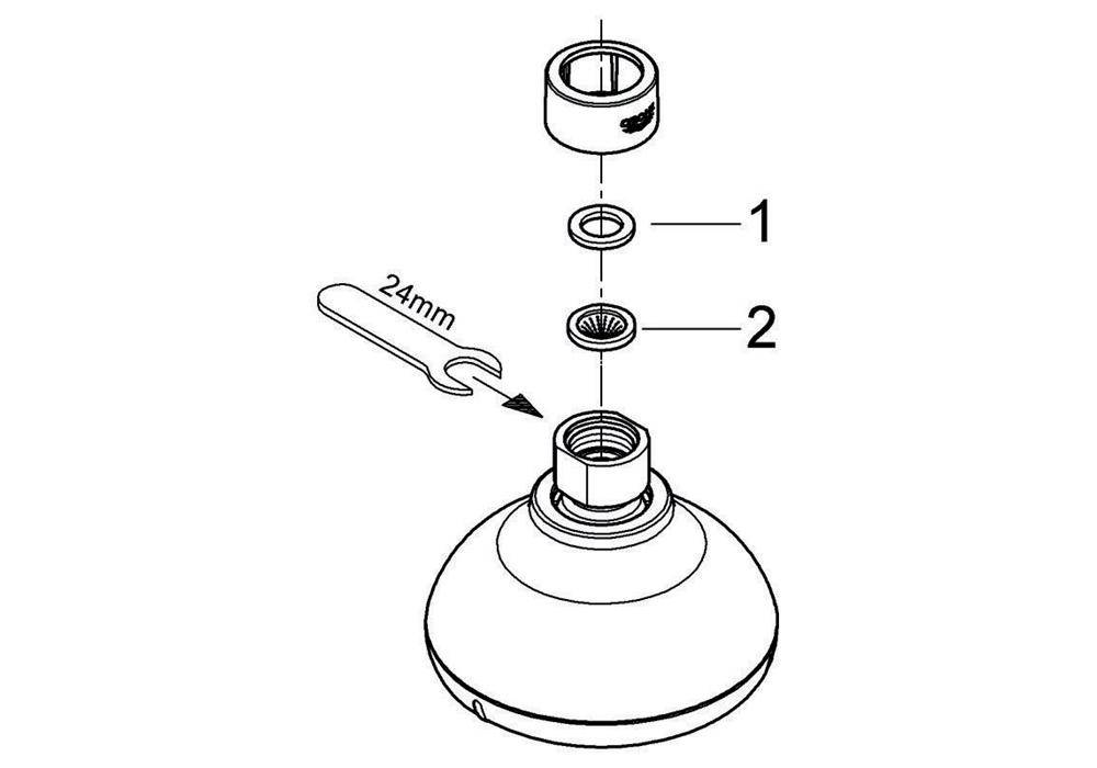 GROHE Kopfbrause TEMPESTA 100 chr