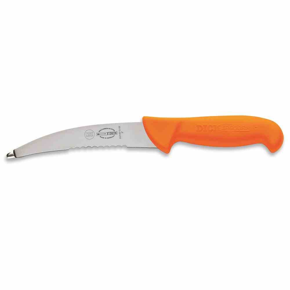 Dick 82140151-53 Aufbrechmesser 15cm ERGO Anschnittwelle, ERGO GRIP, silber/orange
