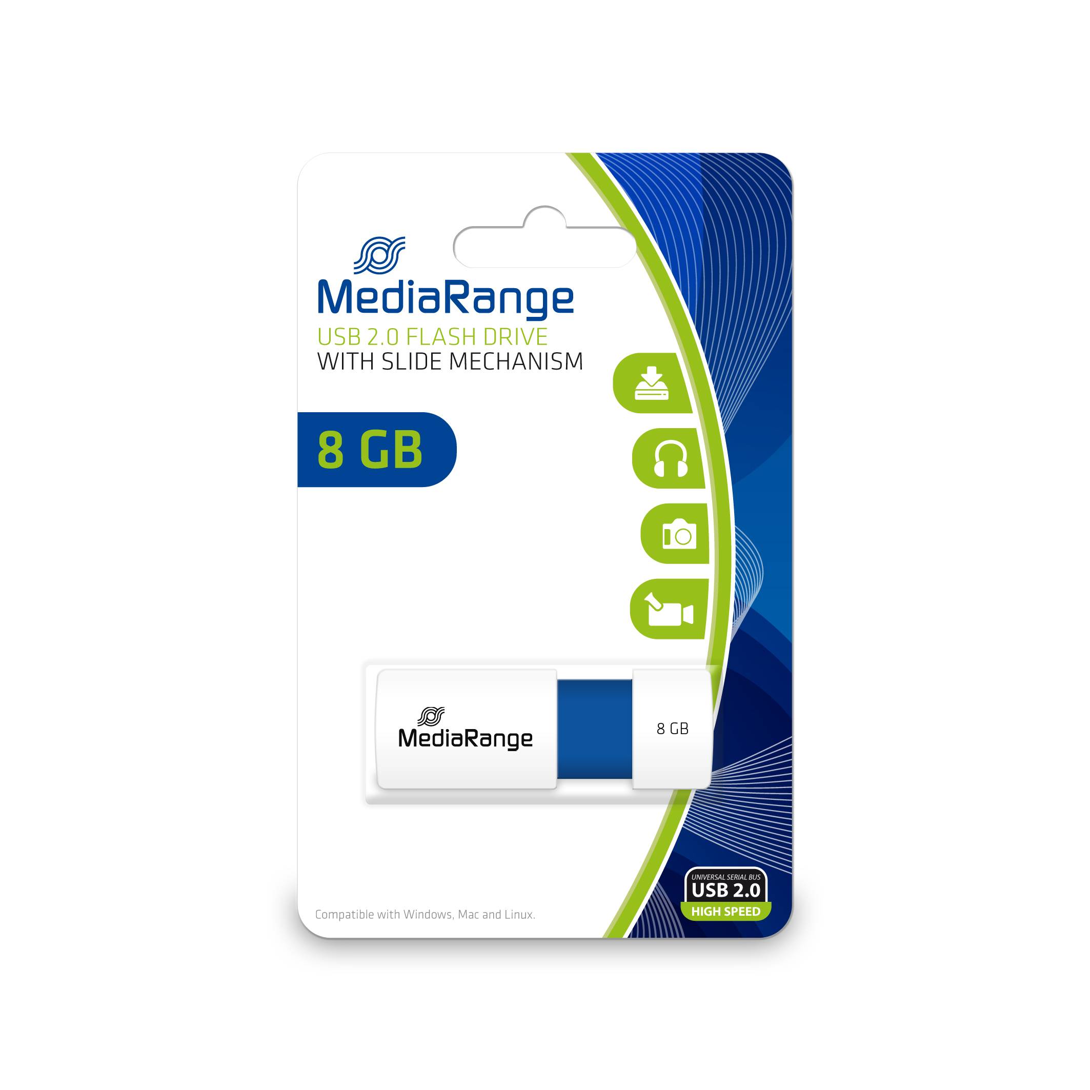 MediaRange - USB-Flash-Laufwerk - 8 GB - USB 2.0