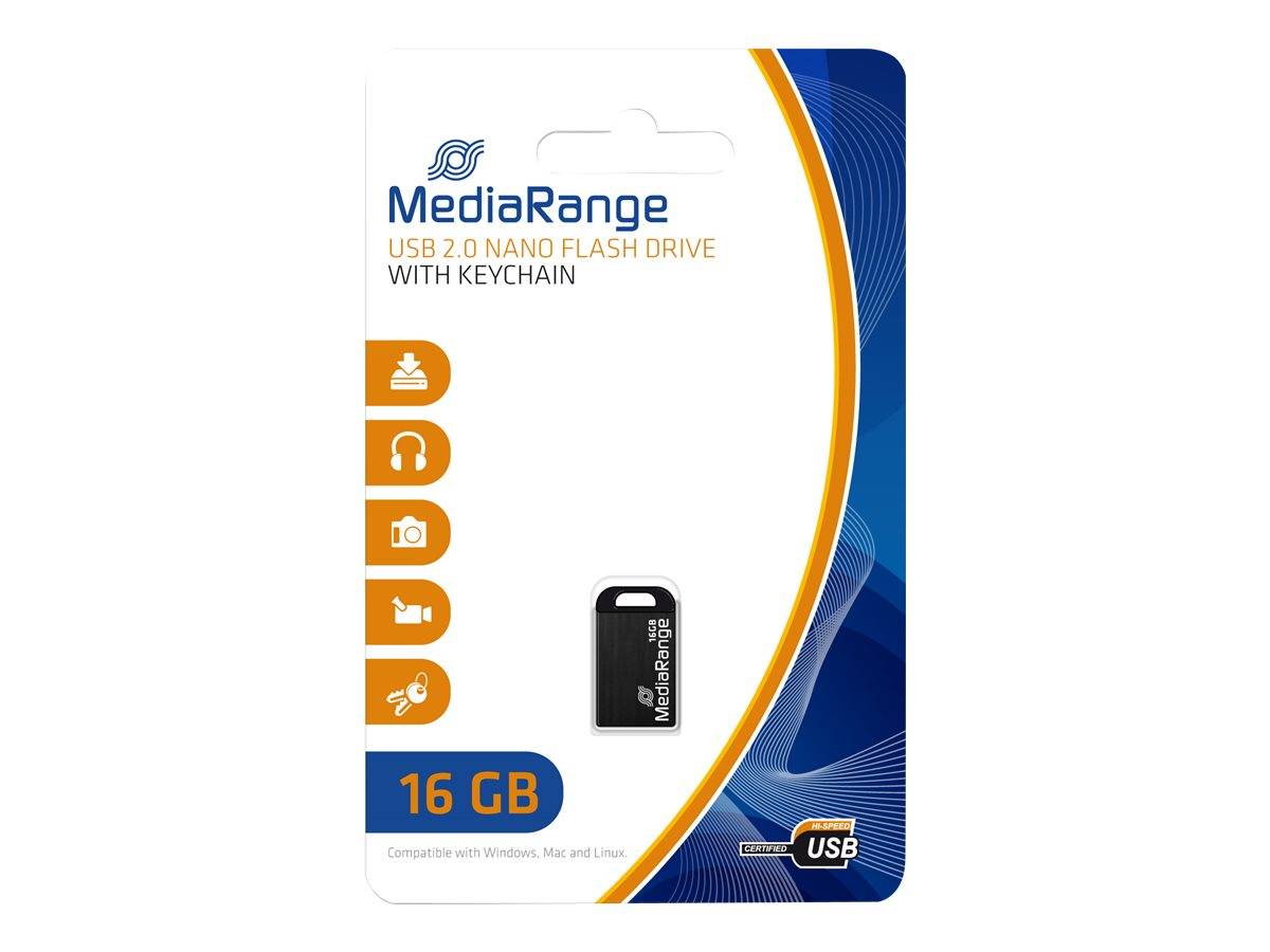 MediaRange Nano - USB-Flash-Laufwerk - 16 GB