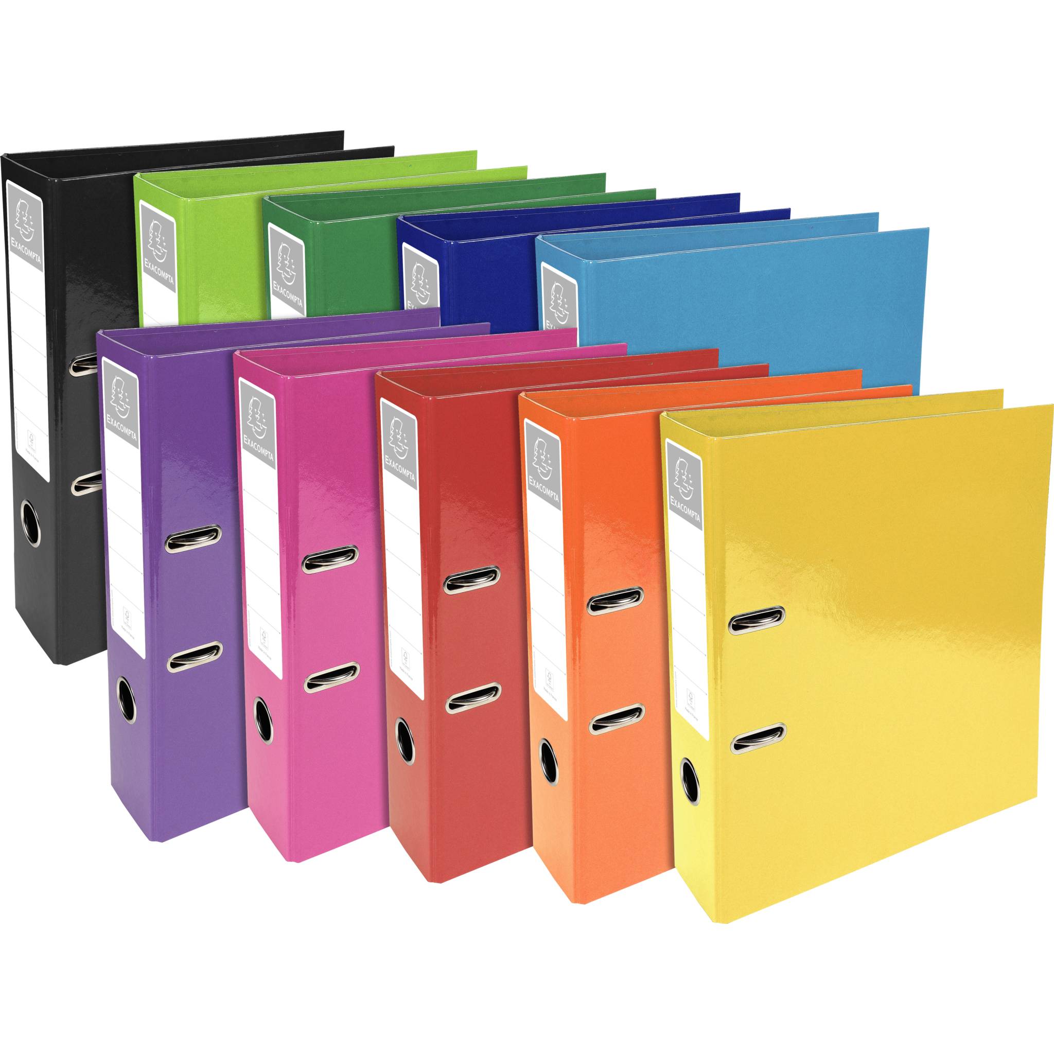 Exacompta 10x Ordner Prem'Touch A4, Rückenbreite 70mm, Iderama, sortiert, 53629E