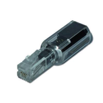 MediaRange MRCS305, RJ-11, Schwarz, Transparent, Männlich