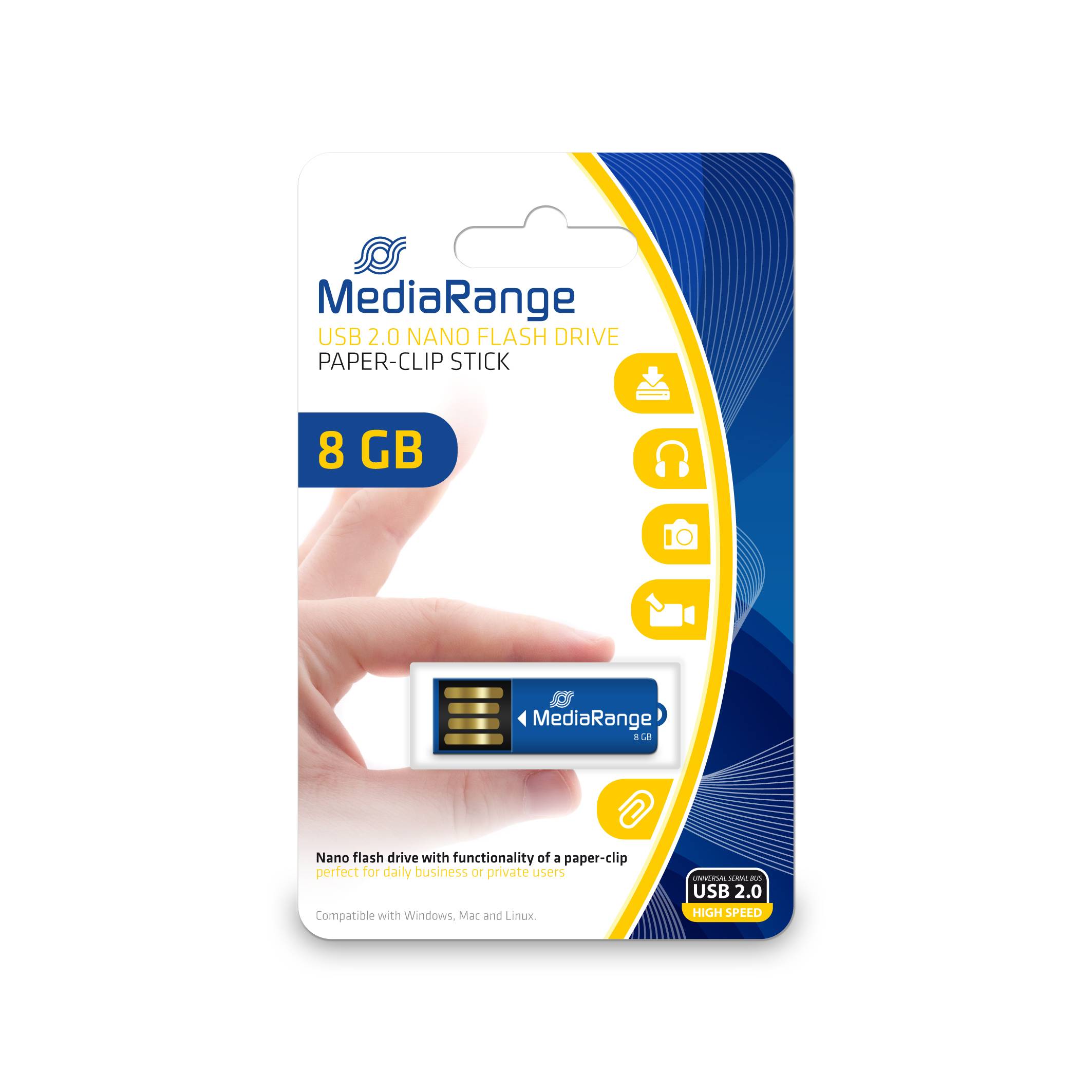 MediaRange Nano - USB-Flash-Laufwerk - 8 GB - USB 2.0
