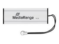 MediaRange USB-Stick schwarz, silber 16 GB, 1 St.