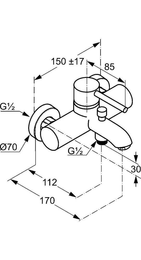 Kludi Waf. u Brause-Einhandmischer BOZZ DN 15 chr