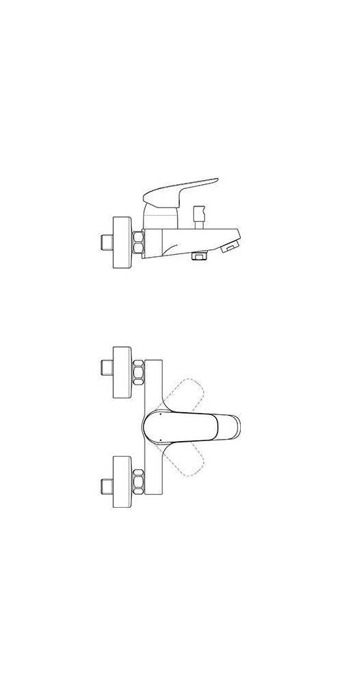Ideal Standard Badearmatur CERAFLEX AP chrom chrom