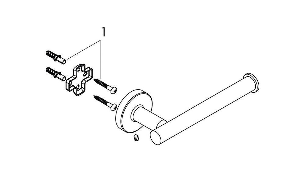 hansgrohe HG Papierrollenhalter Logis Universal ohne Deckel,