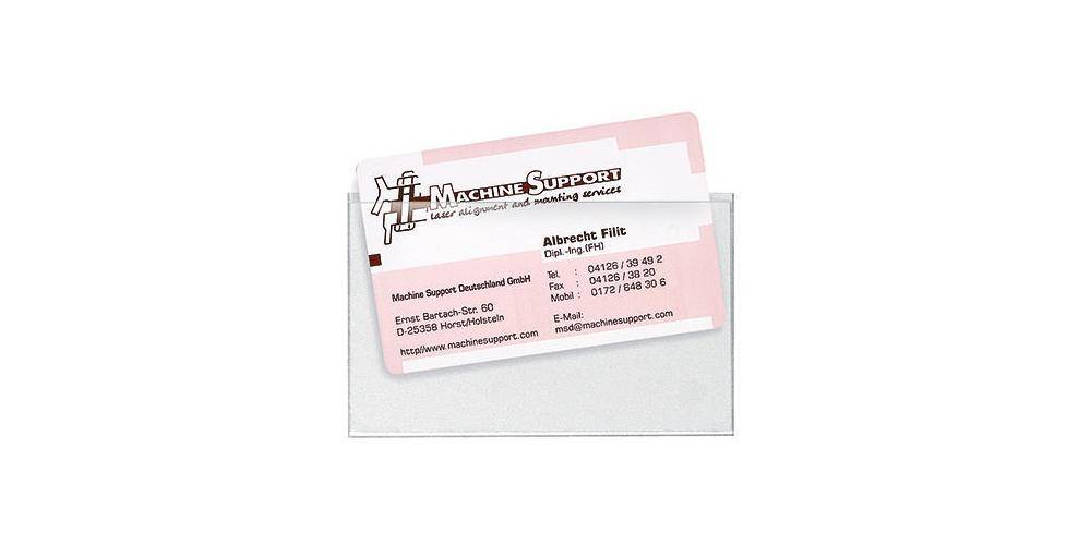 VELOFLEX Visitenkartentasche VELOCOLL® Dicke der Folie Vorderseite: