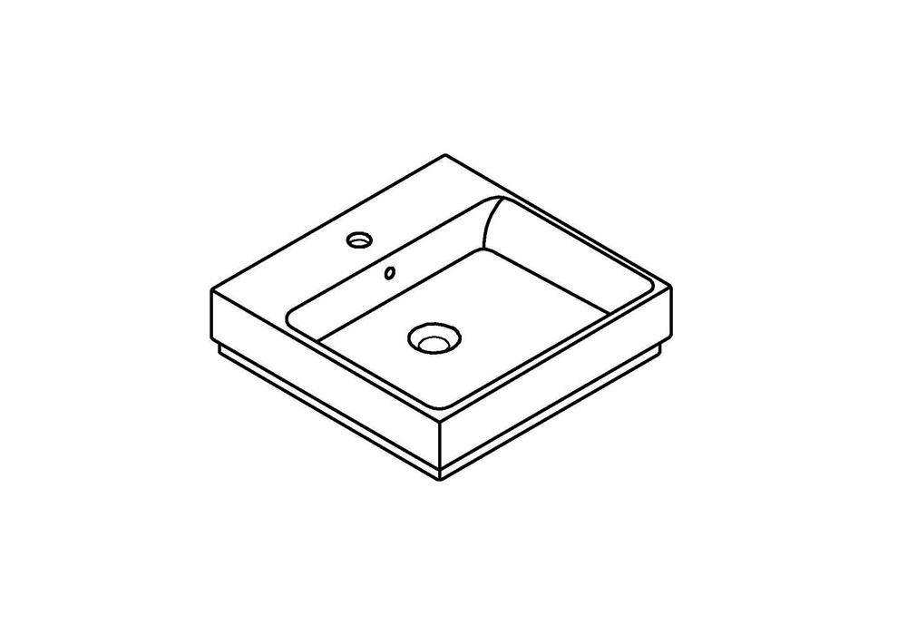 GROHE Aufsatzwaschtisch CUBE KERAMIK 1 HL m ÜL 500x490mm