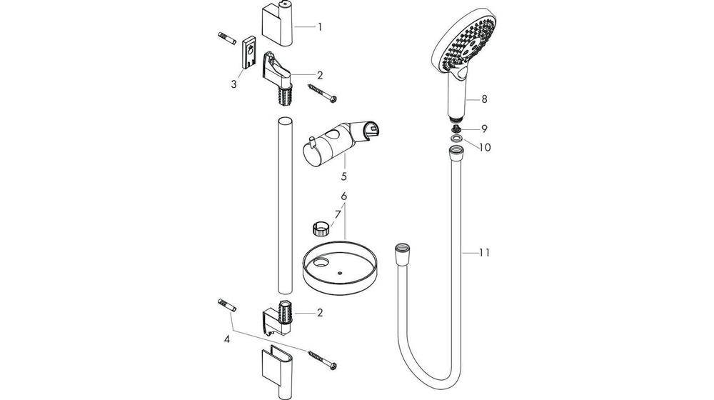 hansgrohe HG Br.set RAINDANCE SELECT S 120 3jet P DN 15 650mm