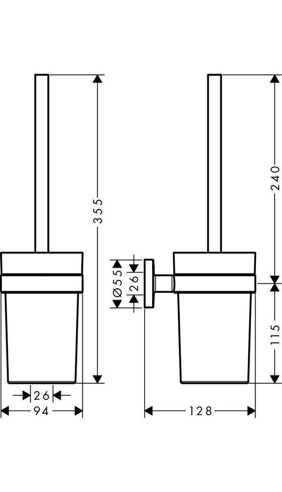 hansgrohe HG WC-Bürstenhalter LOGIS UNIVERSAL Wandversion chrom